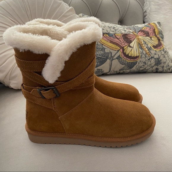 Koolaburra by UGG Delene Short Boots Chestnut - Picture 7 of 15